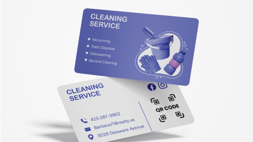 cleaning services business cards